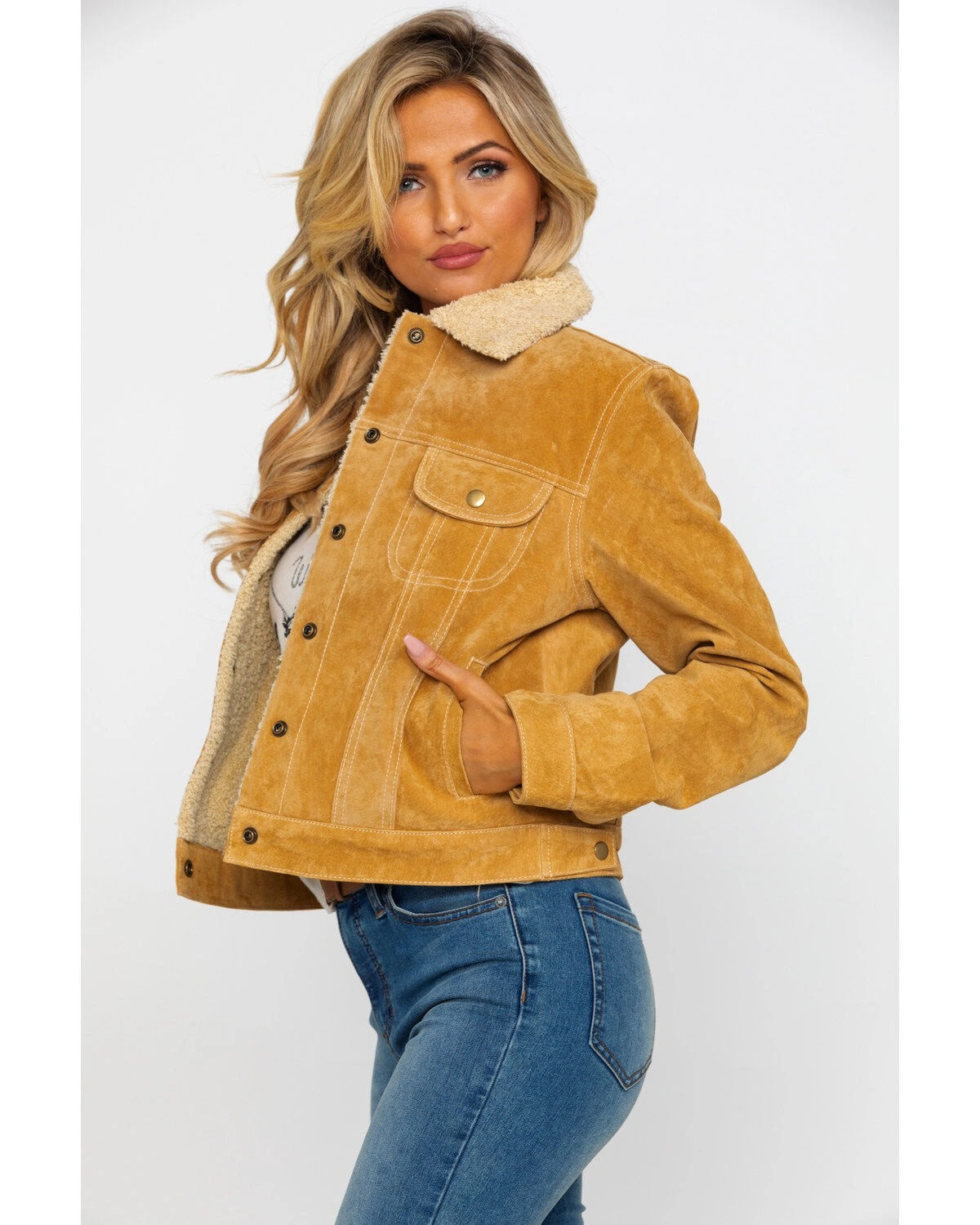 Amber Midthunder Roswell New Mexico Suede Jacket