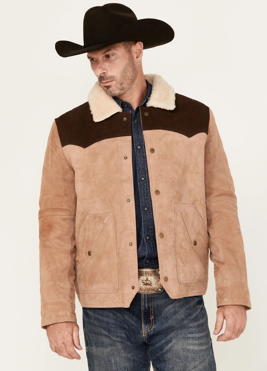 Badlands Dual Tone Western Heritage Suede Leather Jacket