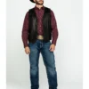 Buck Stitch Leather Vest