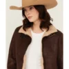 Cowgirl Womens Chocolate Brown Suede Jacket