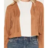 DeLeon Tan Suede Fringe Jacket