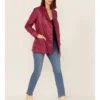 Flora Berry Womens Blazer