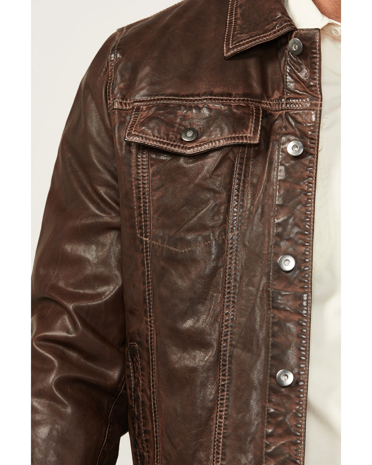 Men Ironwood Distressed Leather Jacket