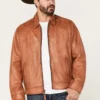 Men Nomad Tan Full Grain Leather Jacket