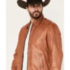 Men Nomad Tan Leather Jacket