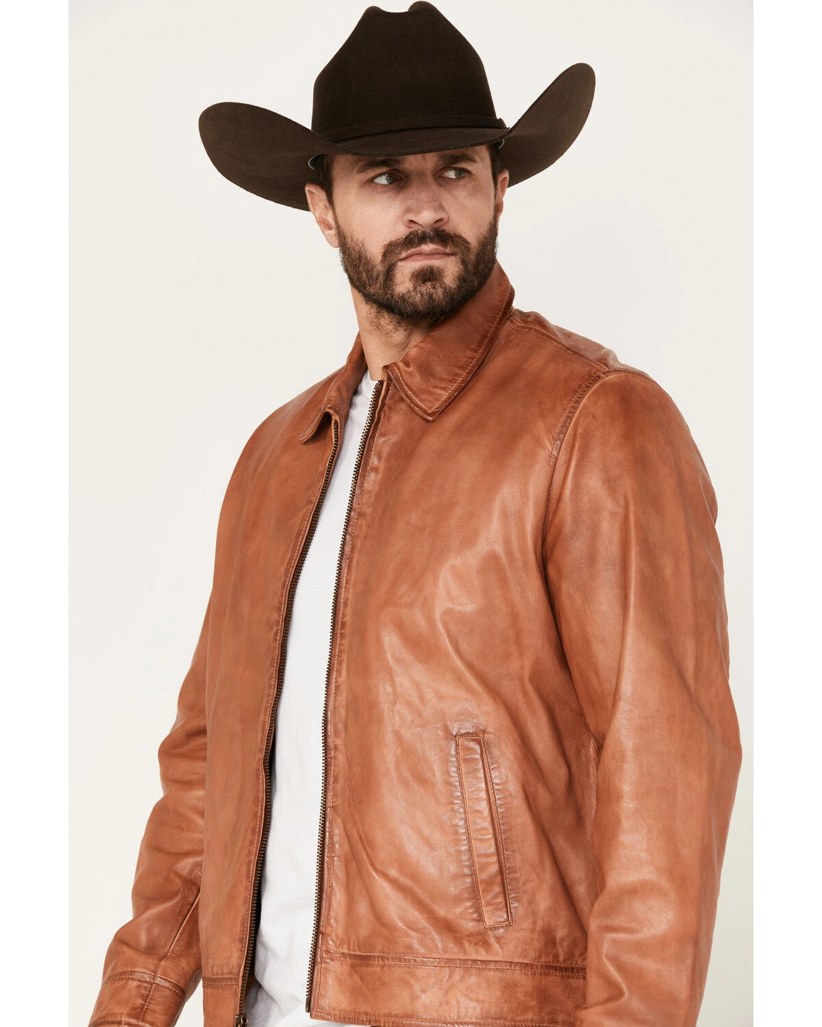 Men Nomad Tan Leather Jacket