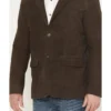 Mens Cedar Suede Leather Blazer