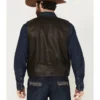 Mens Durango Dark Brown Leather Vest