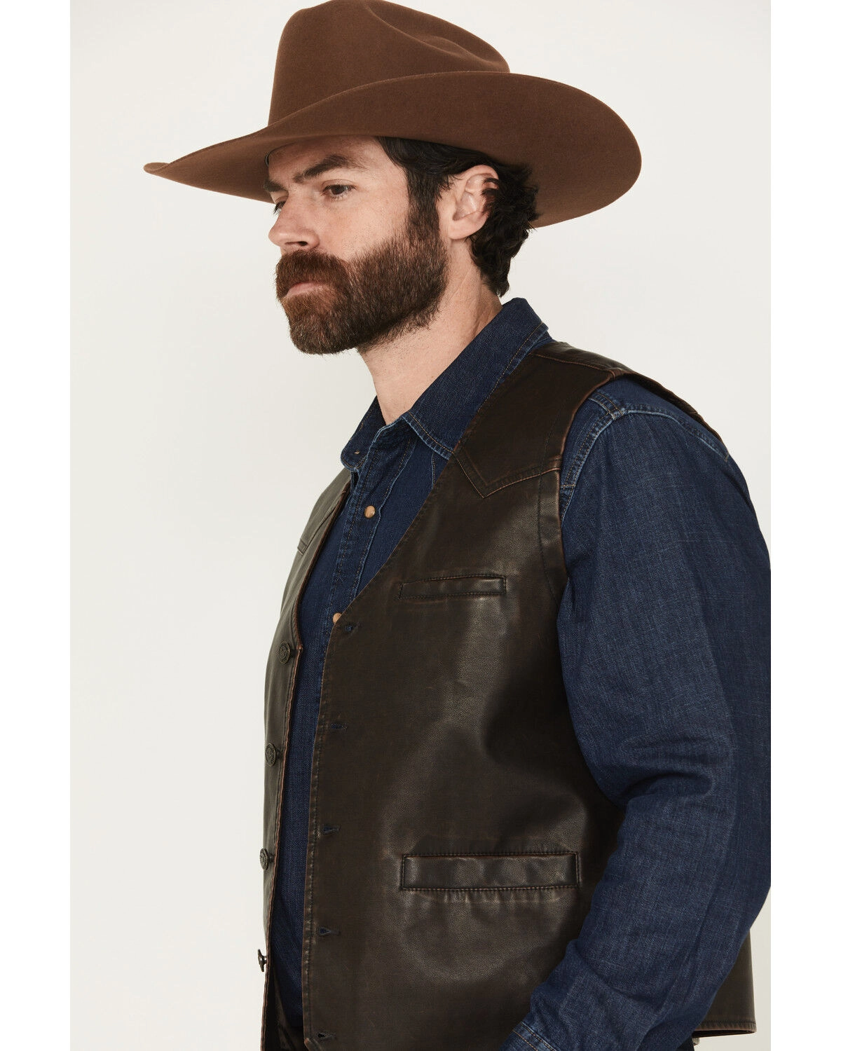 Mens Durango Dark Brown Vest