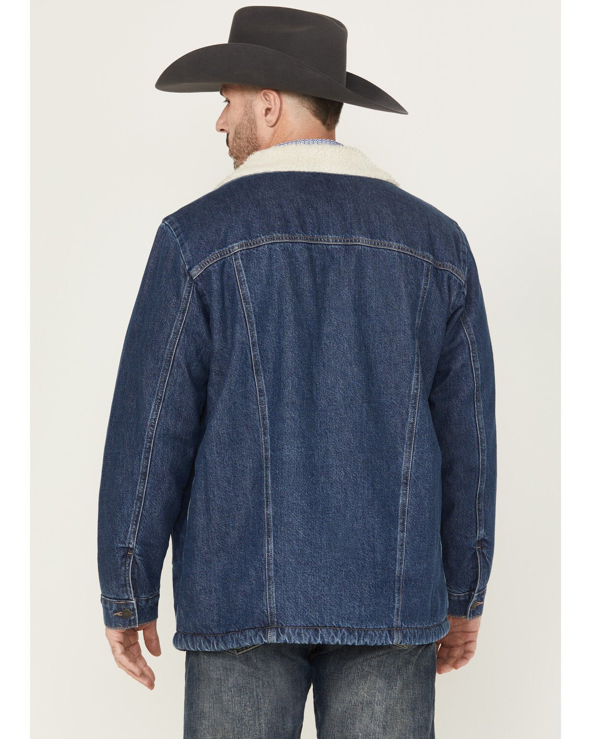 Mens Frontier Sherpa-Lined Denim Rancher Jacket - Image 2