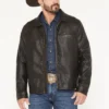 Mens Houston Faux Leather Moto Jacket