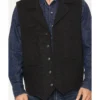 Mens Montana Grey Wool Vest