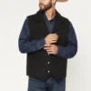 Mens Rugged Montana Grey Wool Vest