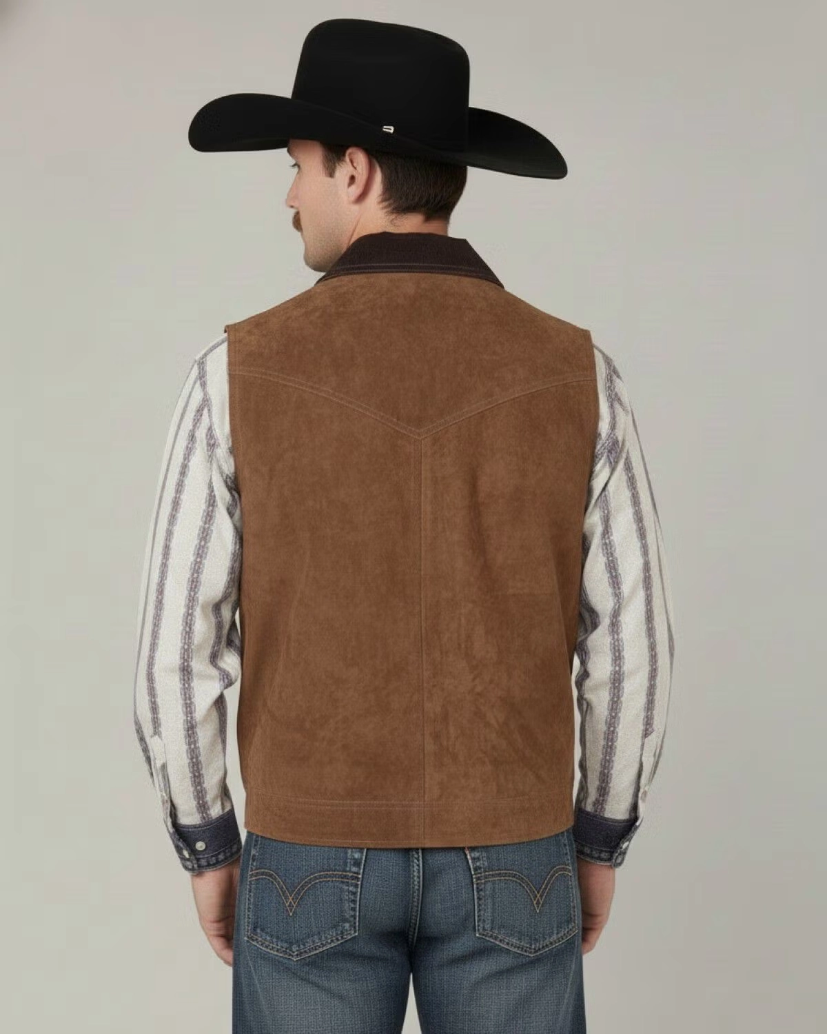 Men’s Rugged Heritage Suede Leather Vest - Image 2