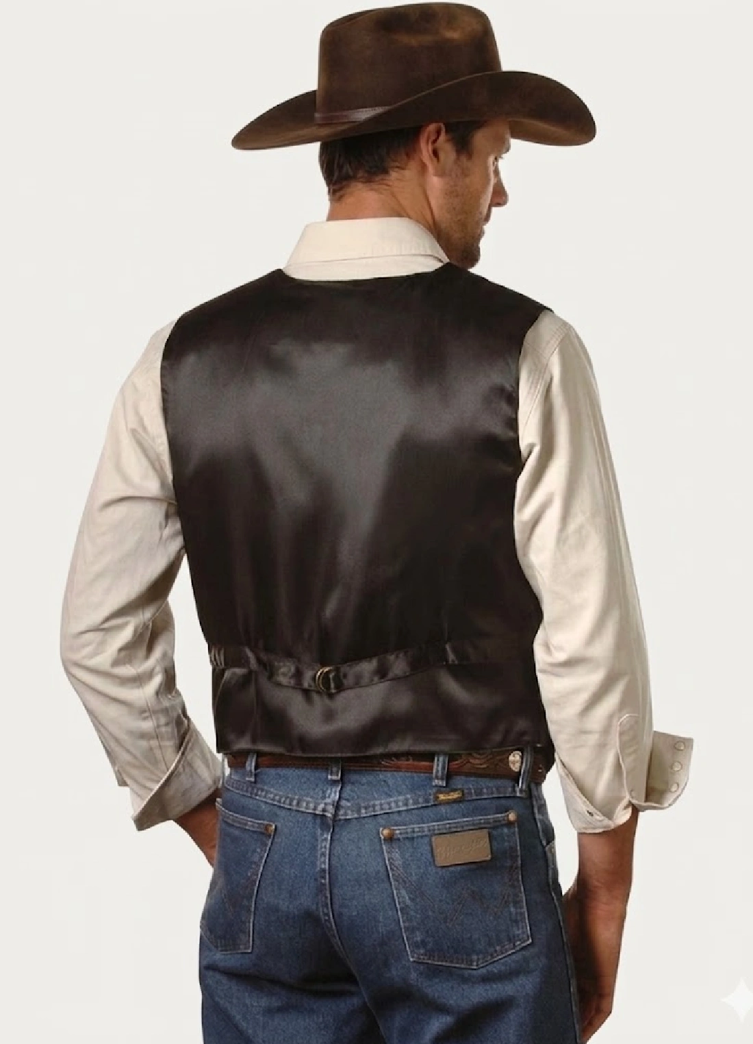 Mens Rustic Suede Western Vest