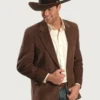 Mens Traditional Rustic Brown Corduroy Sportcoat