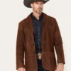 Mens Western Heritage Suede Leather Blazer