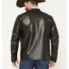 Midnight Sleek Leather Moto Jacket