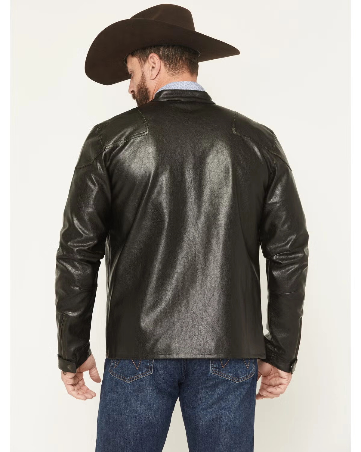 Midnight Sleek Leather Moto Jacket