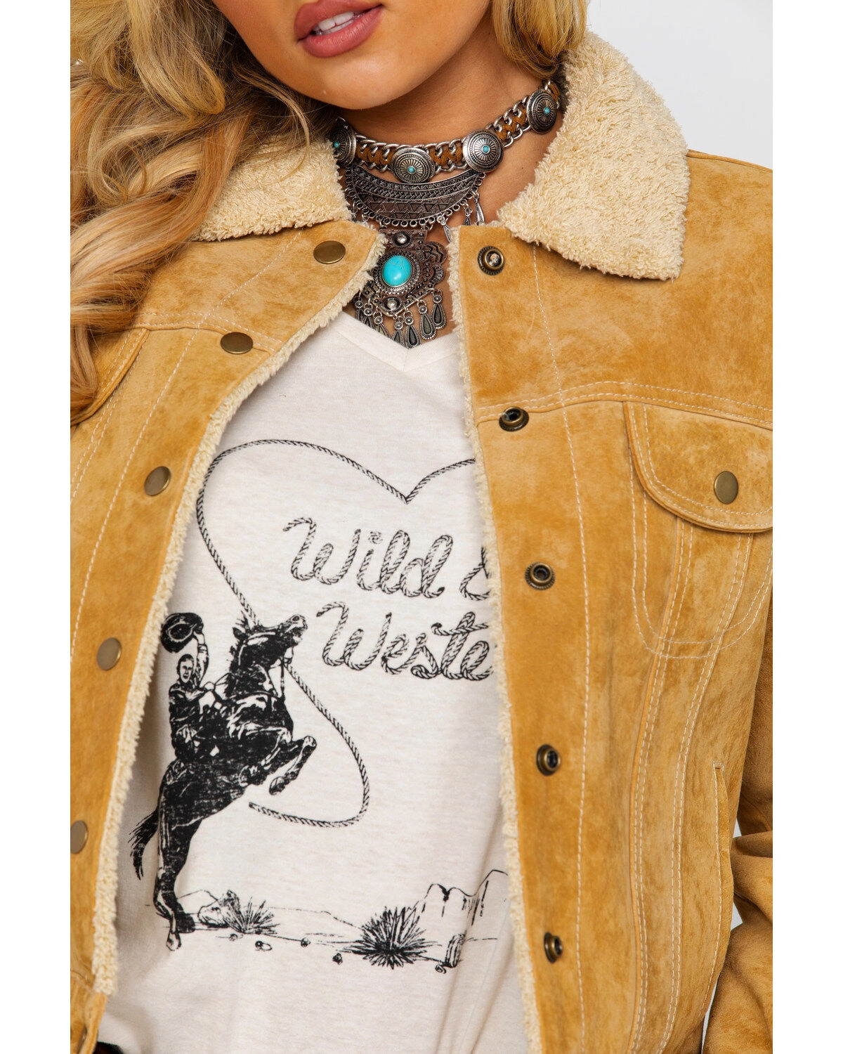 Roswell New Mexico Trucker Suede Jacket