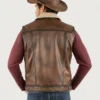 Roughneck Brown Western Leather Vest
