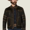 Rustic Burnished Western Moto Leather Jacket