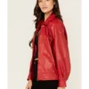 Scarlet Rebel Womens Red Leather Jacket