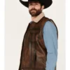 Stallion Rogue Brown Leather Vest