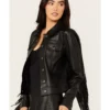 Stella Midnight Fringe Leather Jacket