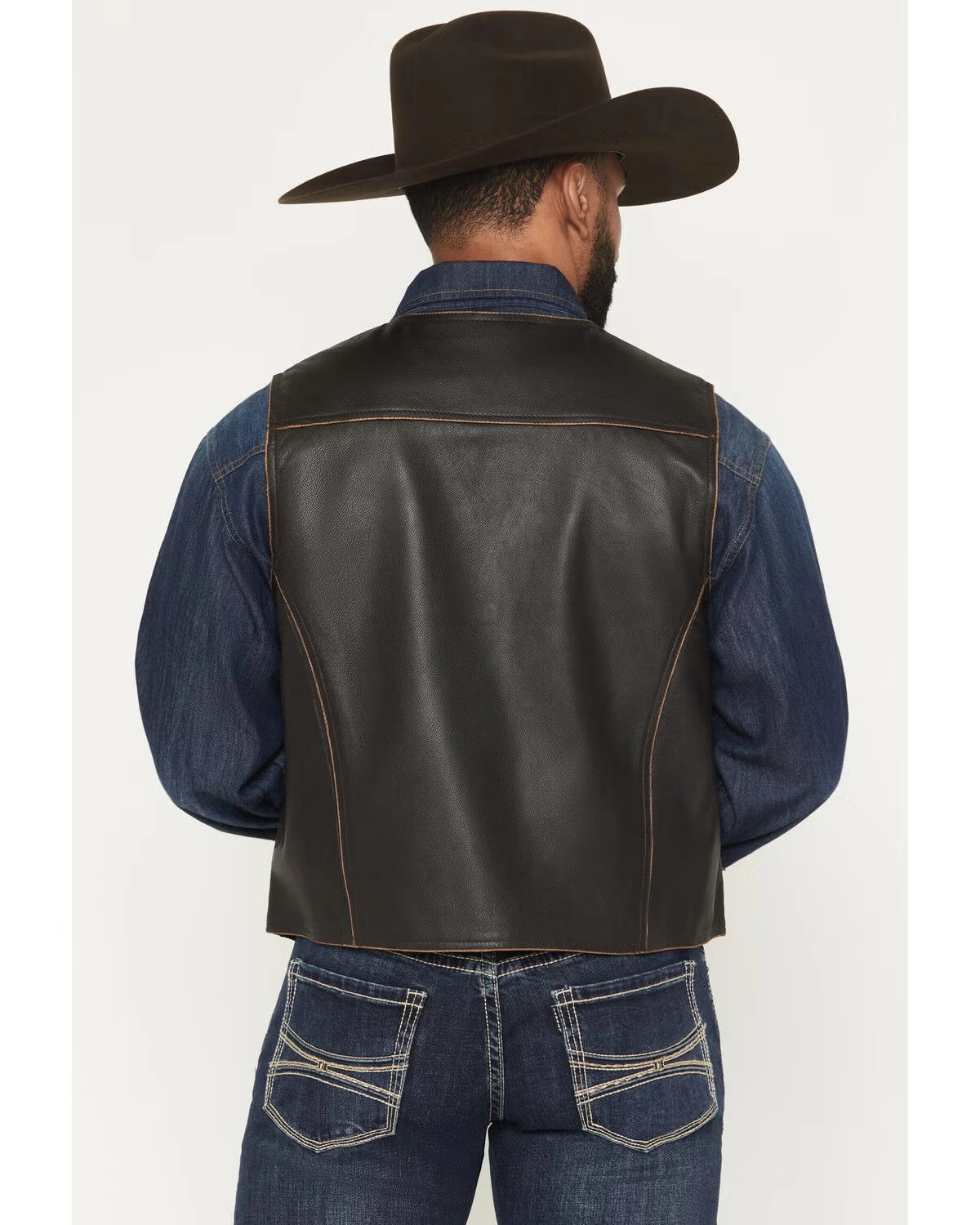 The Dark-Horse Western Leather Vest - Image 2