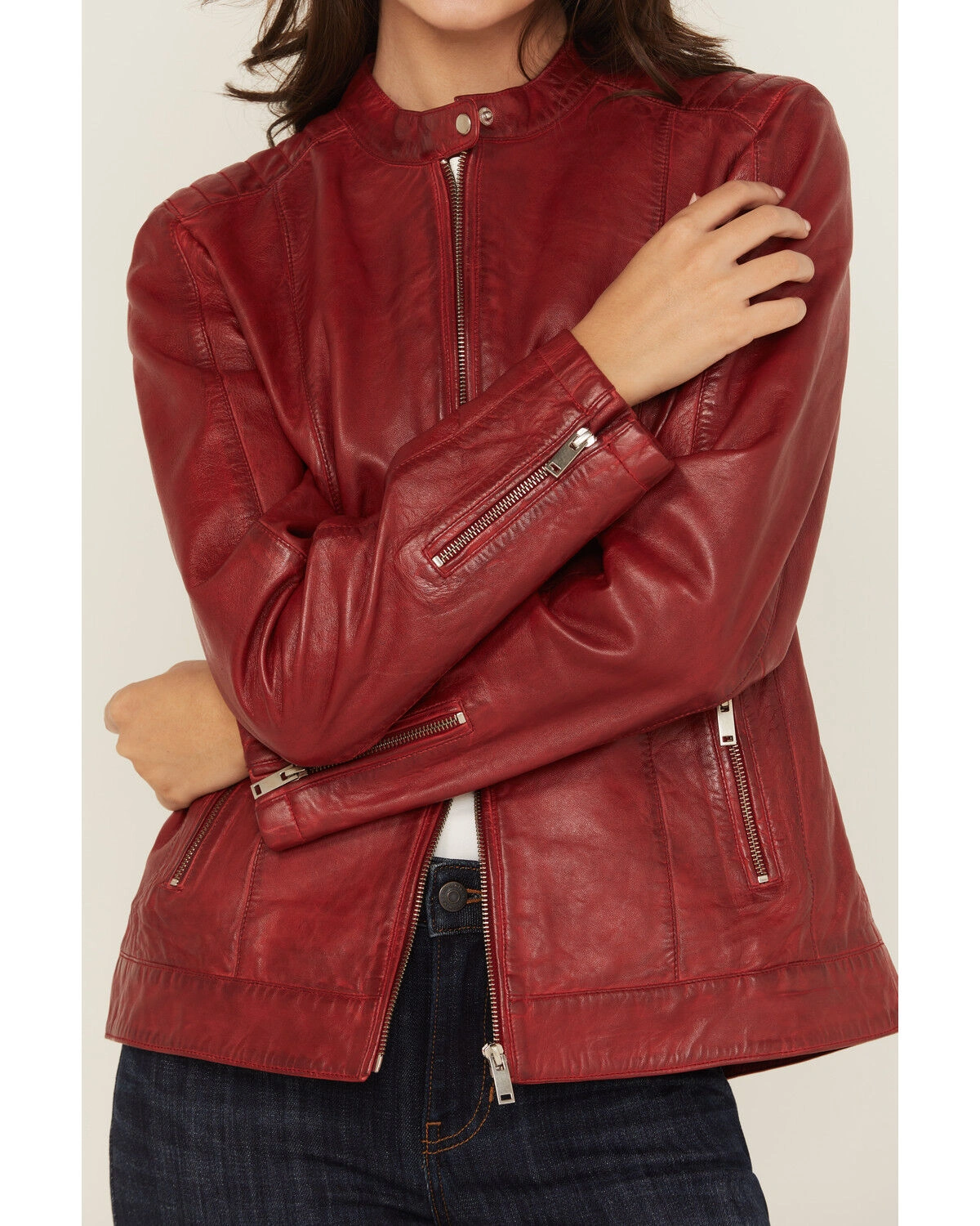 Womens Artisan Leather Racing Jacket
